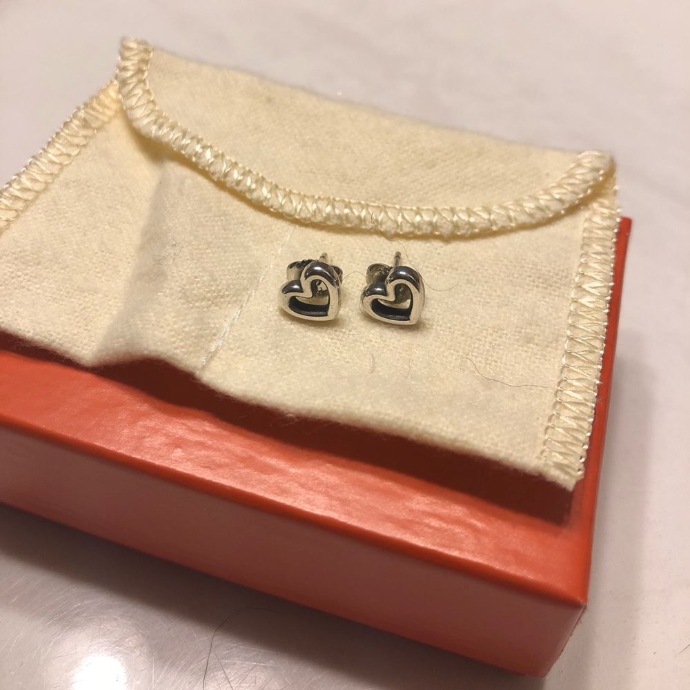James Avery mini heart earrings